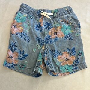 OshKosh B'gosh - Blue and Orange Shorts with Drawstring Waist